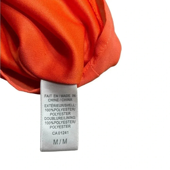 Simon Twik dress women M.  Coral ,summer,halter style,ruffles,lined,chiffon,mini - Picture 6 of 12